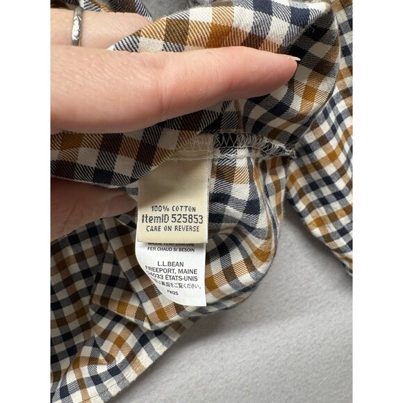 L.L.Bean Women's Whisperweight Flannel Shirt Squareneck Size XL Plaid 525853 - Picture 3 of 4